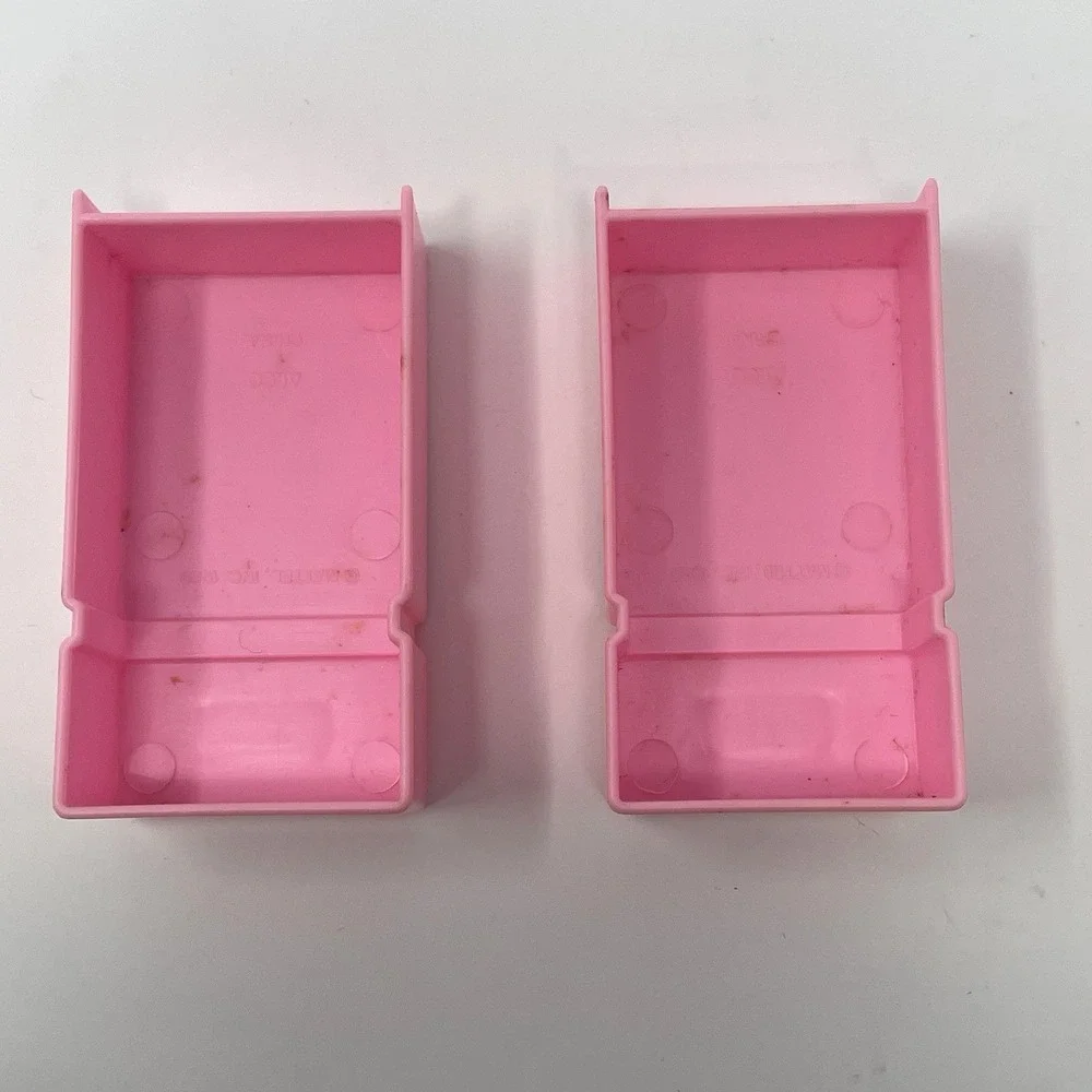 Vtg 1989 Barbie Home Entertainment Center Pink Stereo TV Speakers Mattel‎ Arco